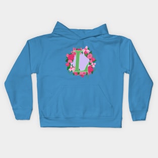 Monogram L, Personalized Floral Initial Kids Hoodie